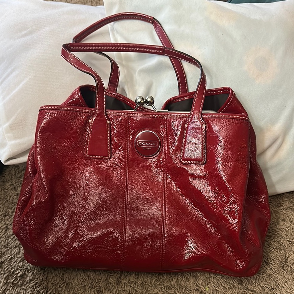 Coach Red Leather Women's Bag